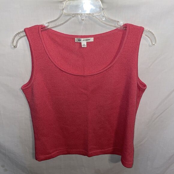 Party Tops - St. John Women’s Tank Top Size Small Pink Going Out Party Outdoors